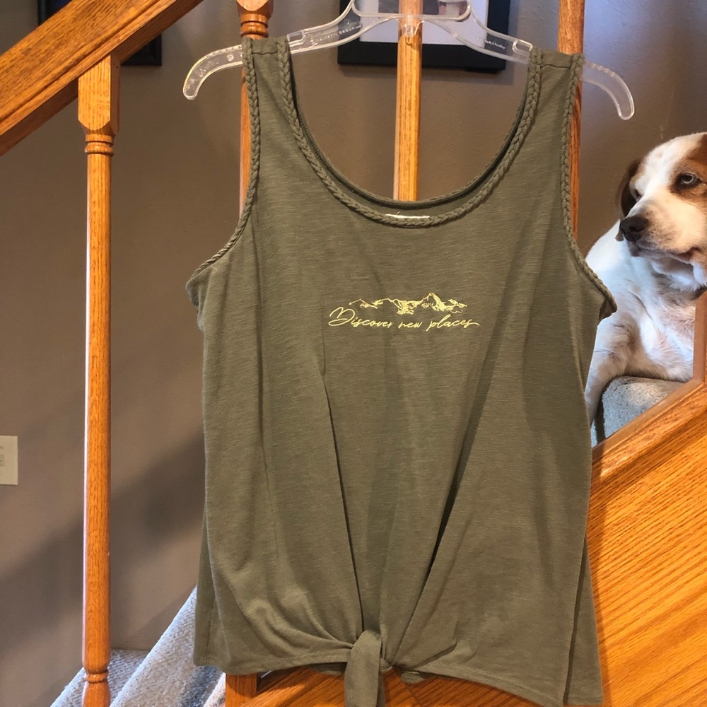 Maurices graphic tie front tank.